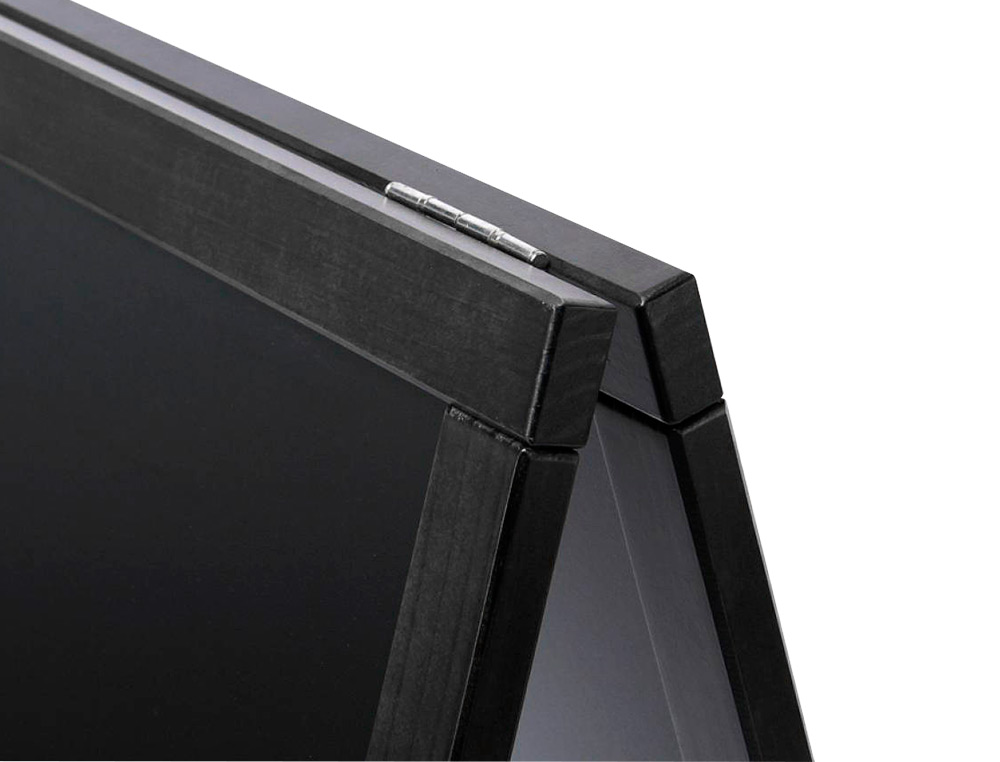 PIZARRA NEGRA LIDERPAPEL CABALLETE DOBLE CARA DE MADERA CON SUPERFICIE PARA ROTULADORES TIPO TIZA 55X85 CM