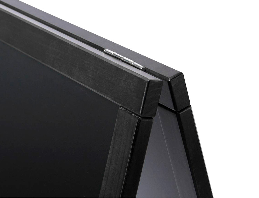 PIZARRA NEGRA LIDERPAPEL CABALLETE DOBLE CARA DE MADERA CON SUPERFICIE PARA ROTULADORES 75X135 CM