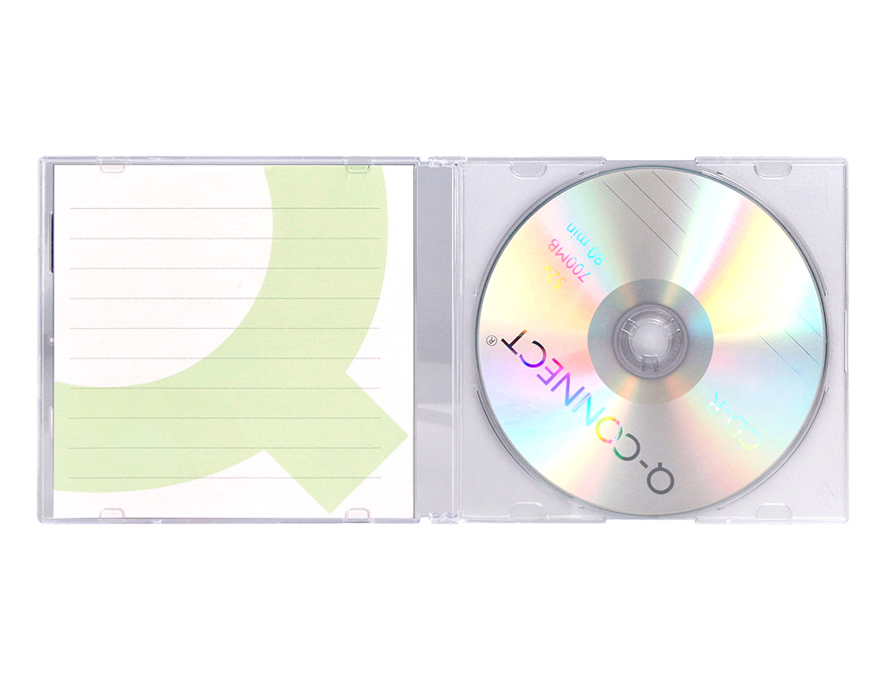 CD-R Q-CONNECT CAPACIDAD 700MB DURACION 80MIN VELOCIDAD 52X CAJA SLIM