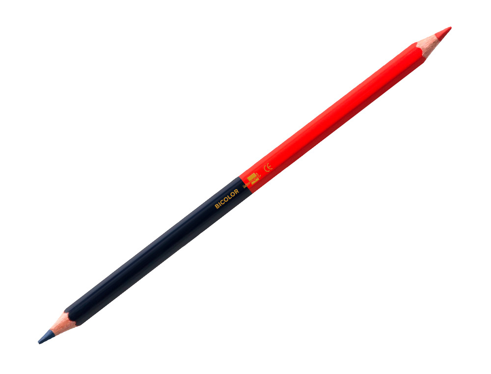 LAPICES BICOLOR LIDERPAPEL FINO ROJO/AZUL