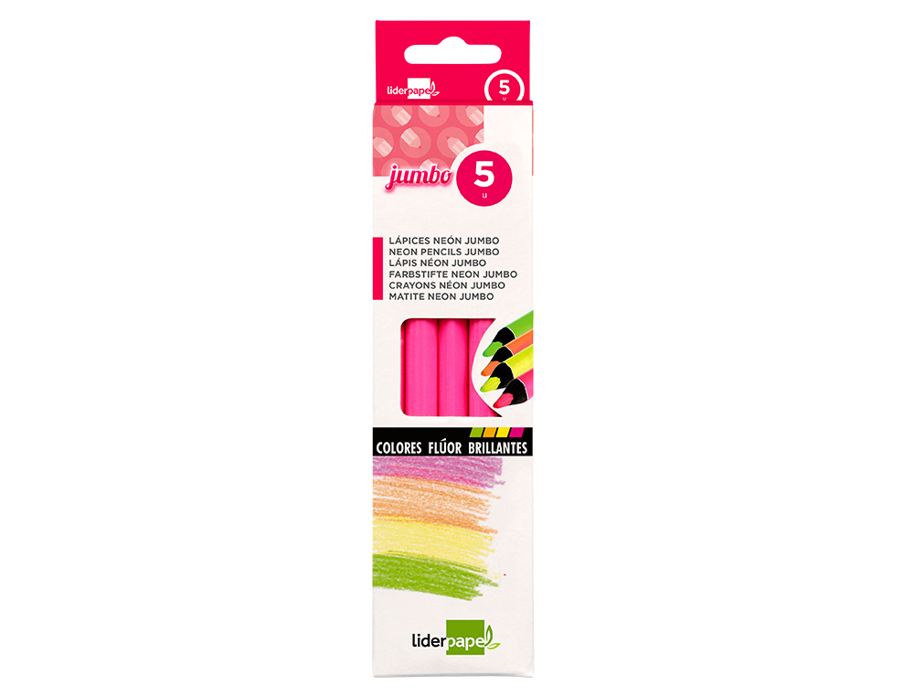 LAPICES FLUORESCENTE LIDERPAPEL JUMBO NEON ROSA