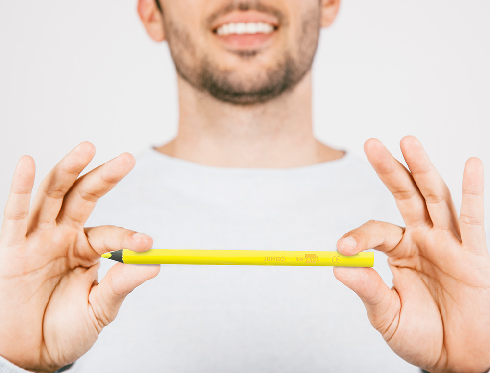 LAPICES FLUORESCENTE LIDERPAPEL JUMBO NEON AMARILLO