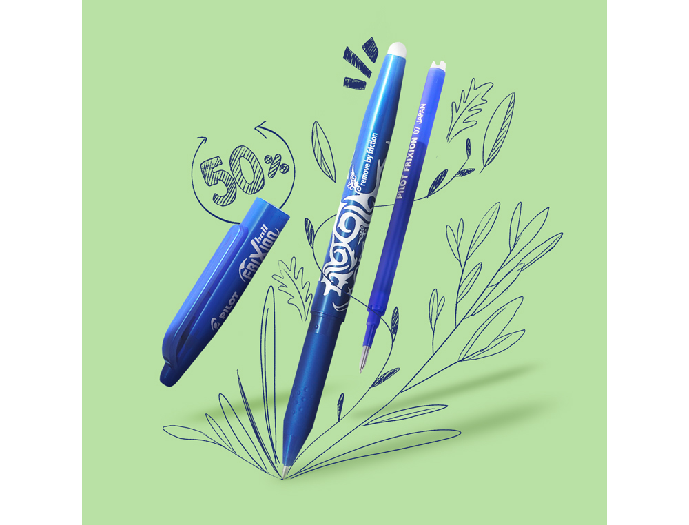 RECAMBIO BOLIGRAFO PILOT FRIXION BALL AZUL CAJA DE 3 UNIDADES