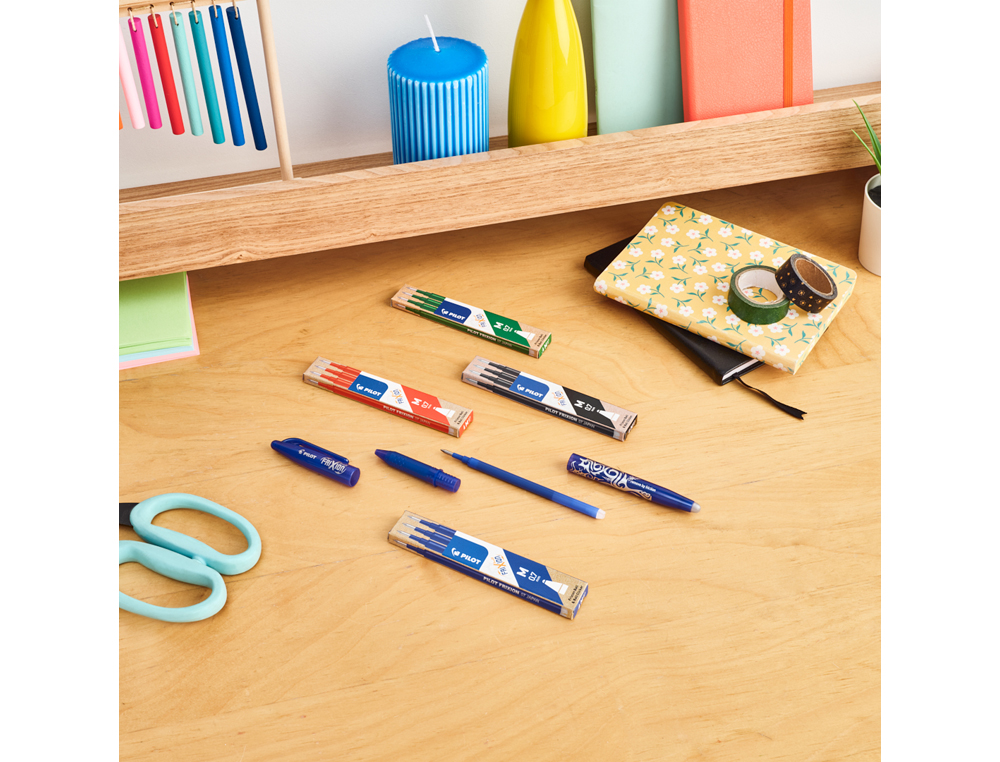 RECAMBIO BOLIGRAFO PILOT FRIXION BALL AZUL CAJA DE 3 UNIDADES