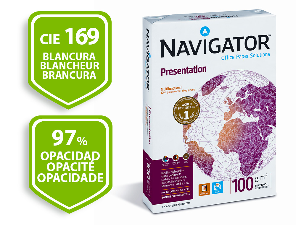 PAPEL FOTOCOPIADORA NAVIGATOR DIN A3 100 GRAMOS PAQUETE DE 500 HOJAS