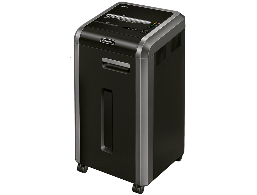 DESTRUCTORA DE DOCUMENTOS FELLOWES 225MI CAPACIDAD DE CORTE 14H SEGURIDAD P5 CLIPS GRAPAS TARJETAS Y CD 60 LITROS