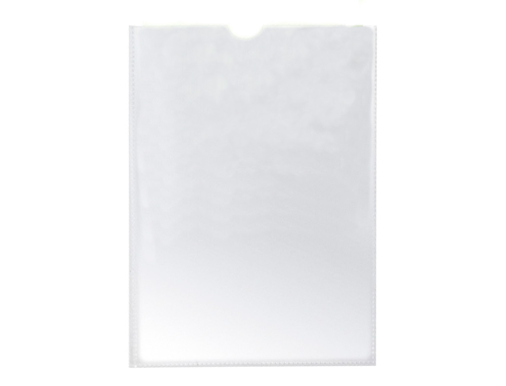 FUNDA PORTADOCUMENTO Q-CONNECT DIN A5 150 MICRAS PVC TRANSPARENTE CON UÑERO 148X210 MM