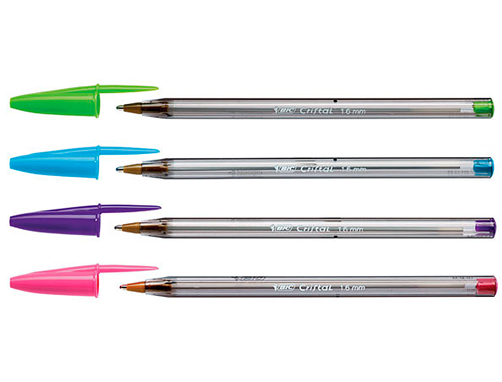 BOLIGRAFO BIC CRISTAL LARGE FASHION CAJAS DE 20 UNIDADES COLORES SURTIDOS