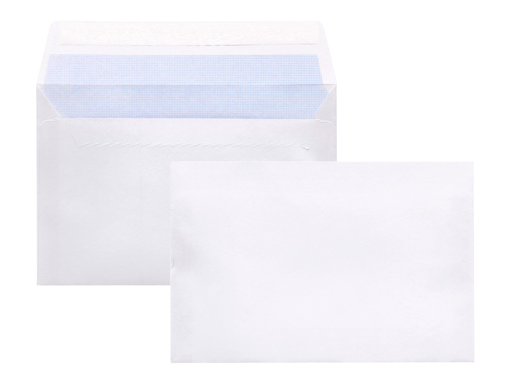 SOBRE LIDERPAPEL N 9 BLANCO COMERCIAL NORMALIZADO 120X176 MM TIRA DE SILICONA PAQUETE DE 25 UNIDADES