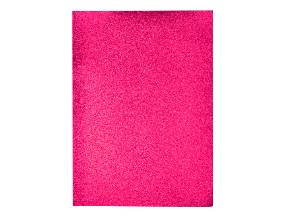 GOMA EVA CON PURPURINA BIODEGRADABLE LIDERPAPEL 50X70CM 60G/M2 ESPESOR 2 MM ROSA