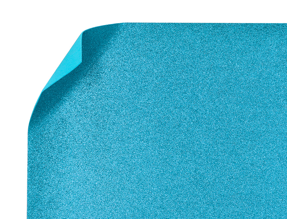GOMA EVA CON PURPURINA BIODEGRADABLE LIDERPAPEL 50X70CM 60G/M2 ESPESOR 2 MM AZUL CLARO