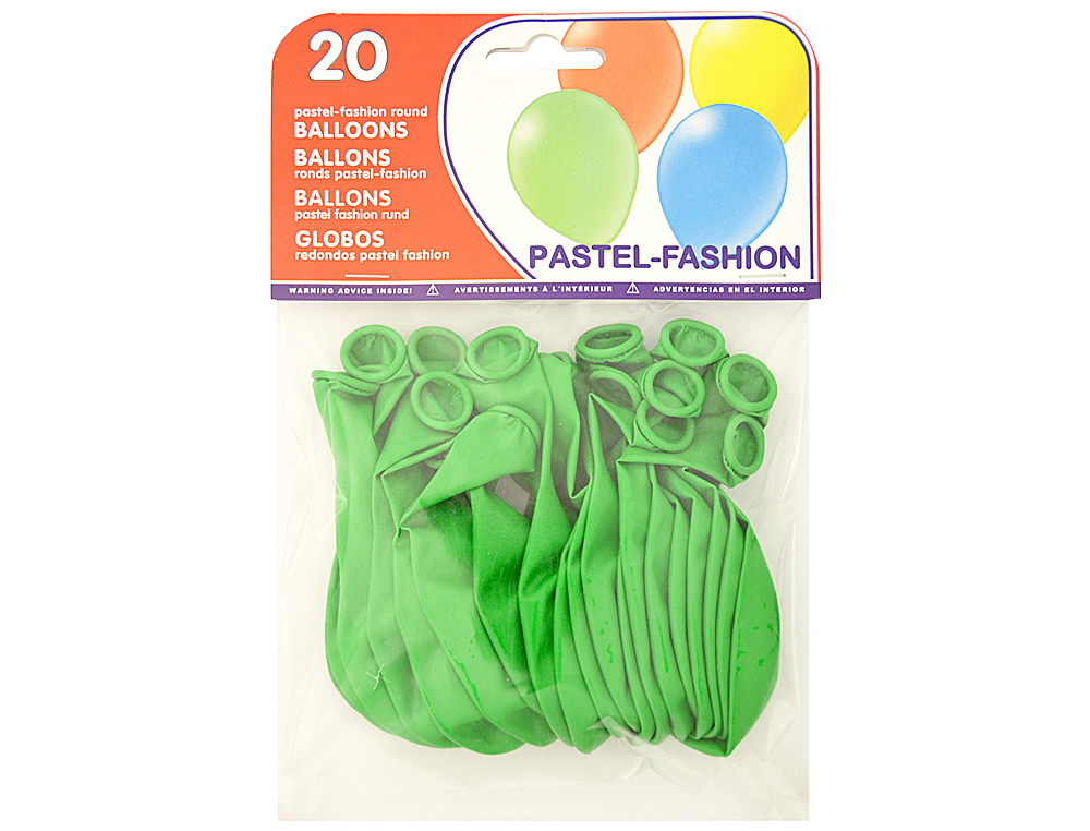 GLOBO 100% LATEX BIODEGRADABLE VERDE PISTACHO BOLSA DE 20 UNIDADES