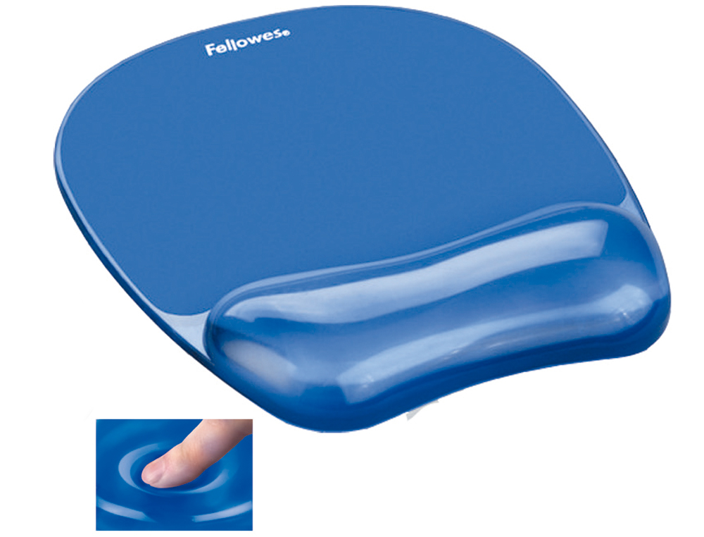 ALFOMBRILLA PARA RATON FELLOWES AZUL CON REPOSAMUÑECA DE GEL