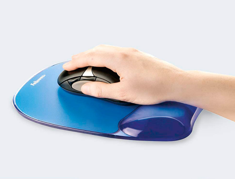ALFOMBRILLA PARA RATON FELLOWES AZUL CON REPOSAMUÑECA DE GEL