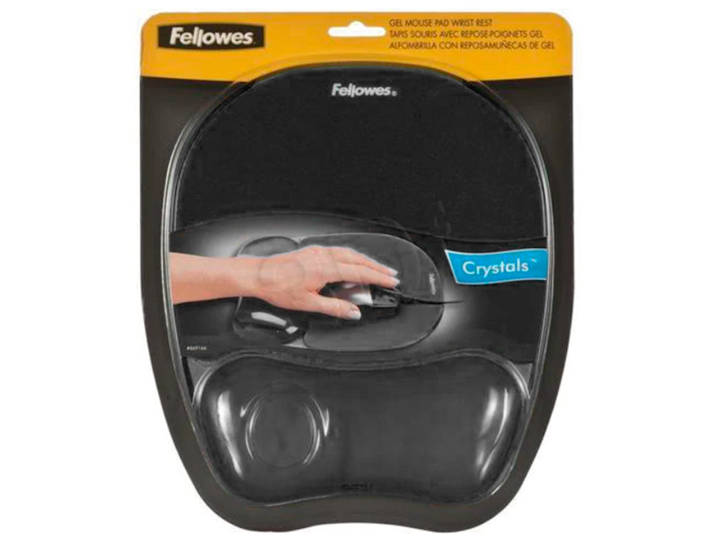 ALFOMBRILLA PARA RATON FELLOWES NEGRA CON REPOSAMUÑECA DE GEL