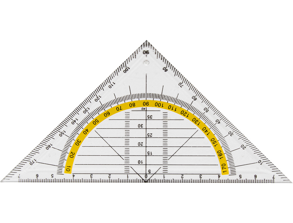 ESCUADRA LIDERPAPEL GEOMETRIA 16 CM PLASTICO CRISTAL