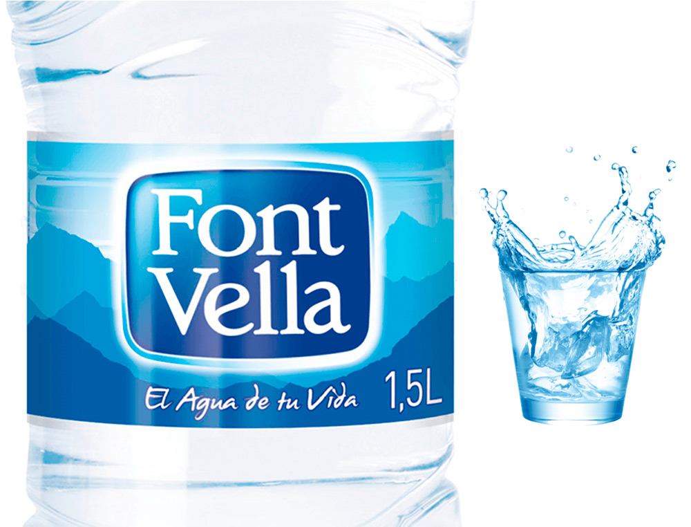 AGUA MINERAL NATURAL FONT VELLA BOTELLA SANT HILARI 1,5 L