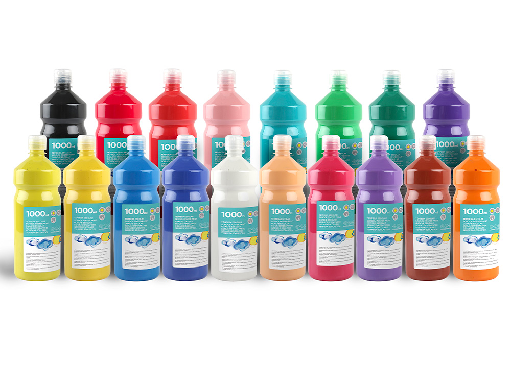 TEMPERA LIQUIDA LIDERPAPEL ESCOLAR 1000 ML AZUL