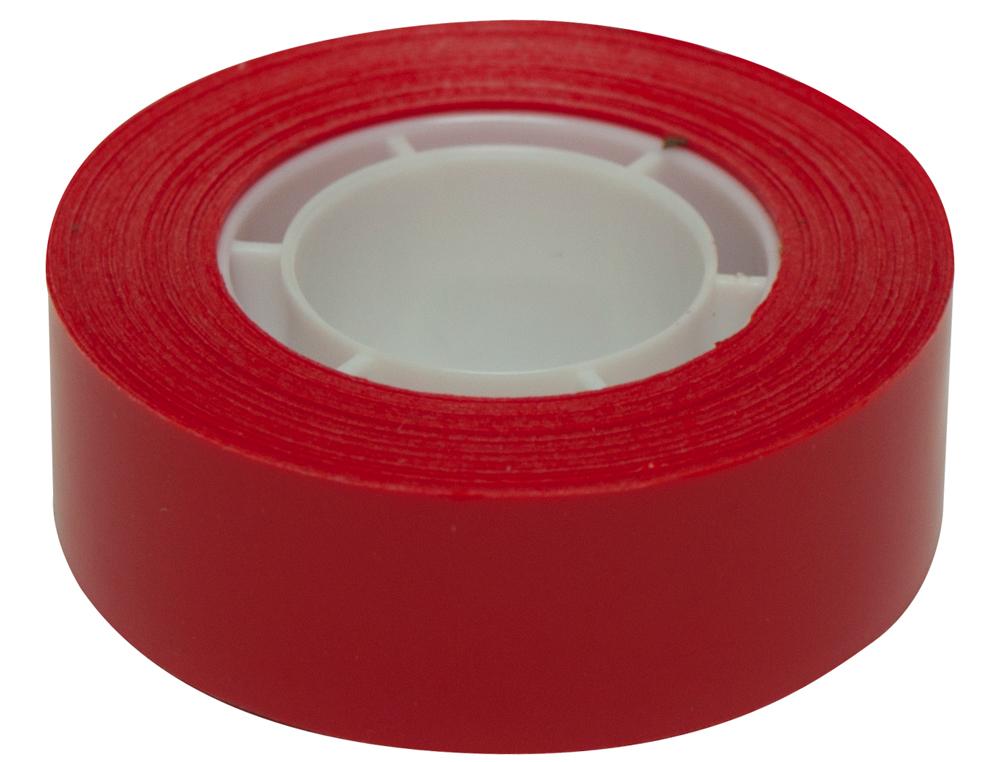 CINTA ADHESIVA APLI 33 MT X 19 MM COLOR ROJO