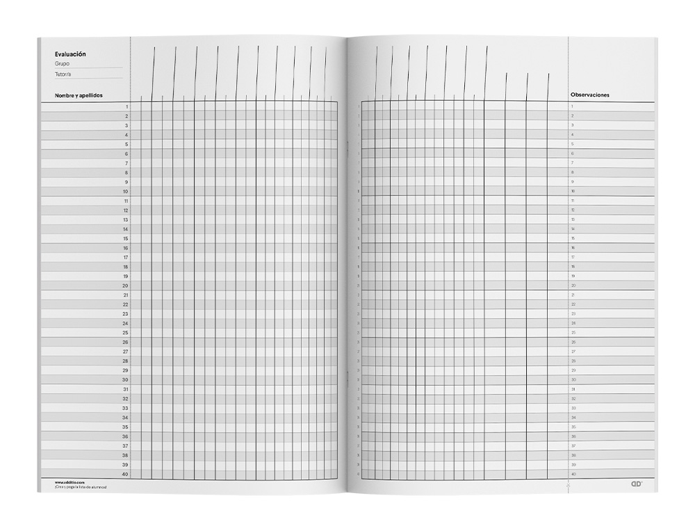 CUADERNO DE NOTAS ADDITIO HORARIO PLANIFICACION MENSUAL PLAN DE CURSO