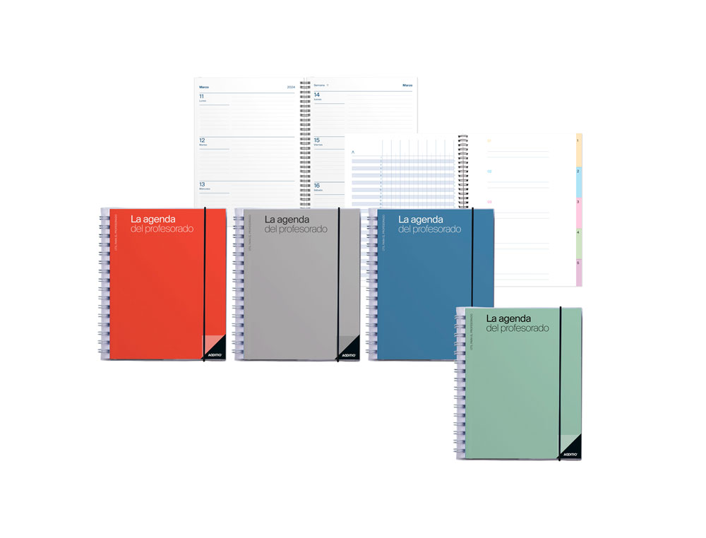 AGENDA DEL PROFESOR ADDITIO PLANIFICACION TRIMESTRAL SEMANA VISTA 16,5 X 21,5 CM COLOR LILA
