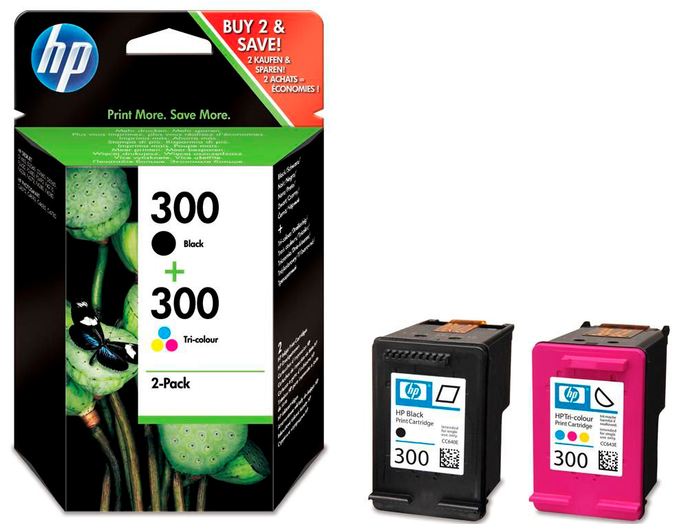 INK-JET HP N.300 NEGRO + TRICOLOR DESKJET PHOTOSMART ENVY PACK 2