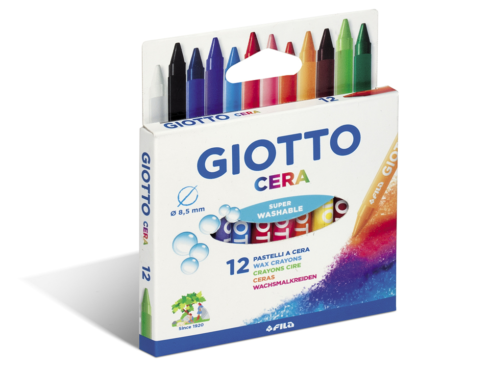 LAPICES CERA GIOTTO CAJA DE 12 COLORES SURTIDOS