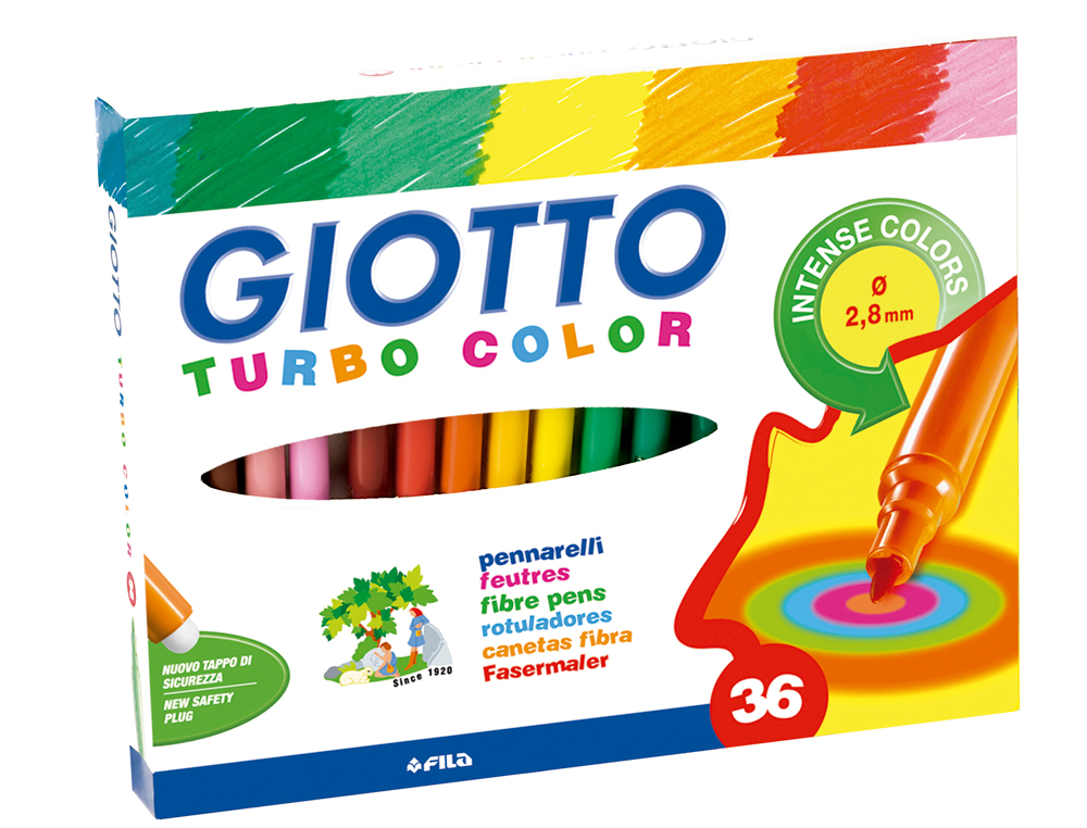 ROTULADOR GIOTTO TURBO COLOR CAJA DE 36 UNIDADES COLORES SURTIDOS