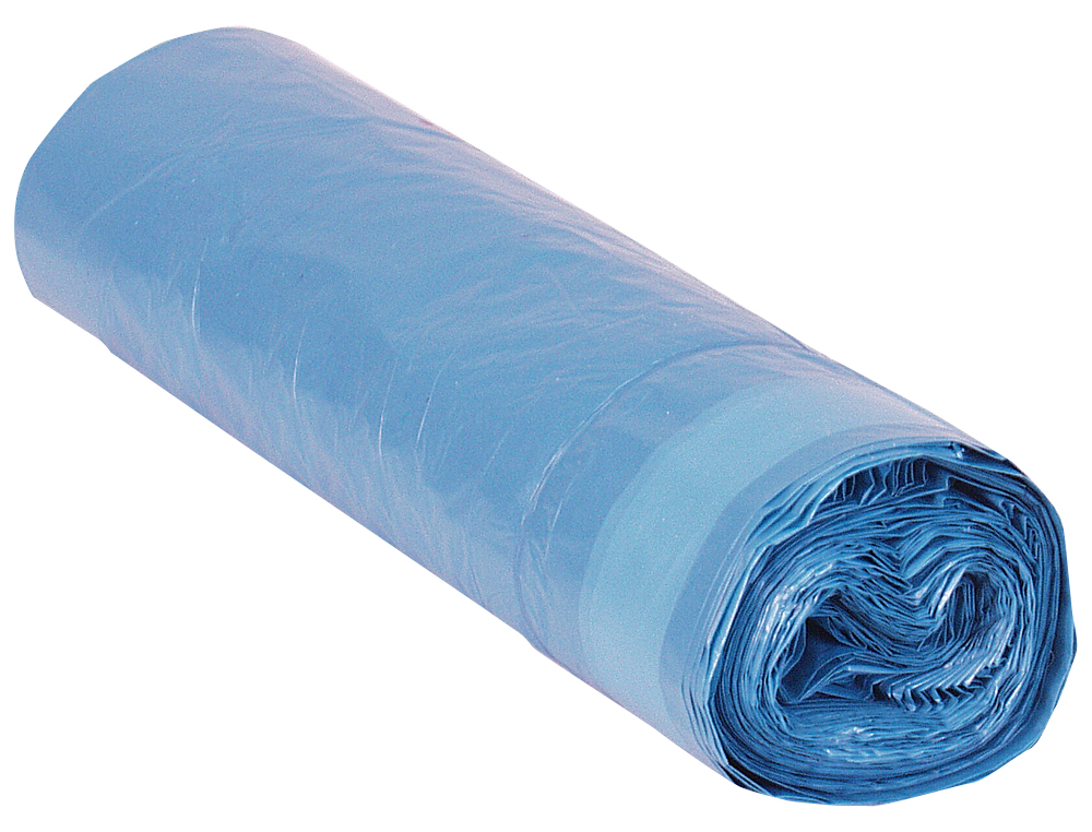 BOLSA BASURA DOMESTICA AZUL 52X60CM GALGA 70 ROLLO DE 20 UNIDADES