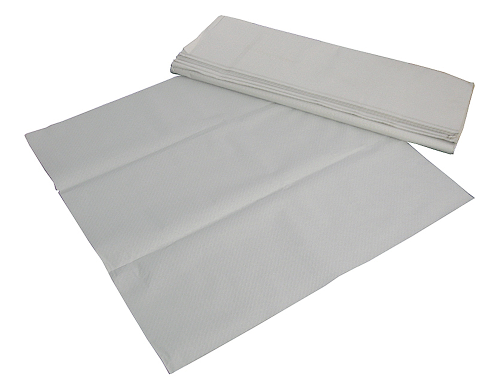 MANTEL DE PAPEL BLANCO EN HOJAS 100X100 CM CAJA DE 400 UNIDADES