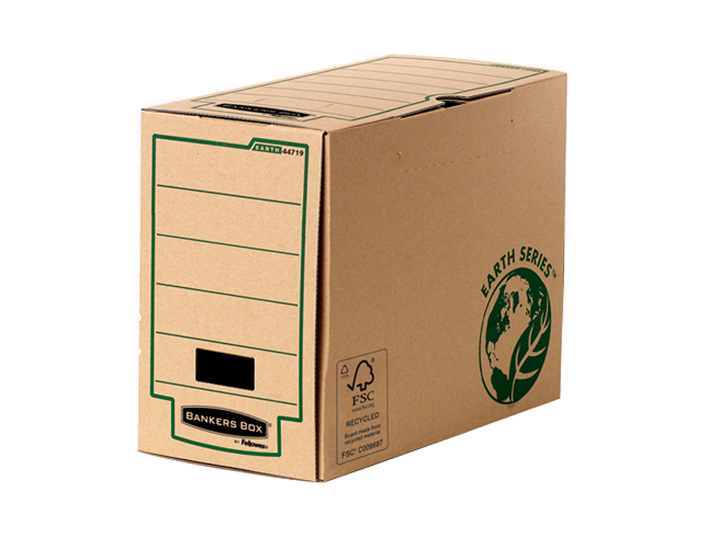 CAJA ARCHIVO DEFINITIVO FELLOWES FOLIO CARTON RECICLADO LOMO 150 MM