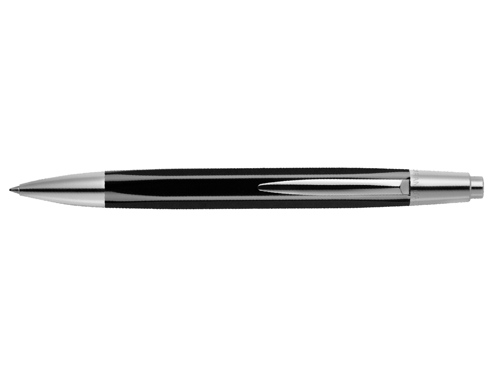BOLIGRAFO CARAN D'ACHE ALCHEMIX CUERPO LACA NEGRA ADORNOS CROMADOS BRILLANTE CON ESTUCHE PUNTA MEDIA