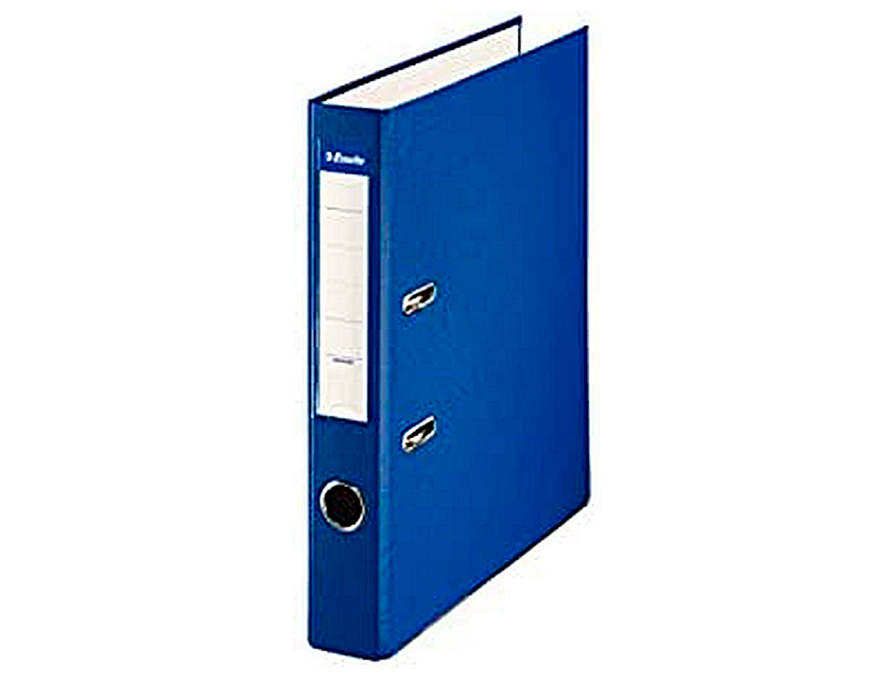ARCHIVADOR DE PALANCA ESSELTE CARTON FORRADO PVC FOLIO LOMO DE 50 MM CON RADO AZUL