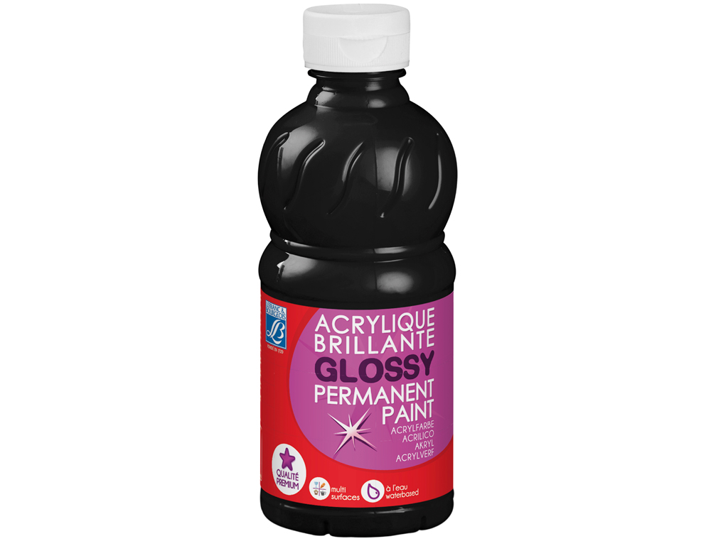 PINTURA ACRILICA L&B BRILLO NEGRO BOTE DE 250 ML