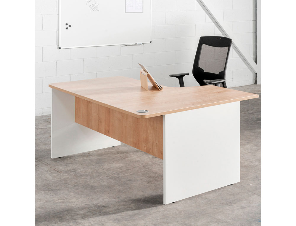 MESA OFICINA ROCADA SERIE WORK 120X60 CM ACABADO AW04 BLANCO/BLANCO