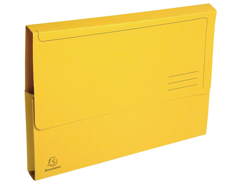 SUBCARPETA CARTULINA CON BOLSA EXACOMPTA DIN A4 AMARILLO 290 GR