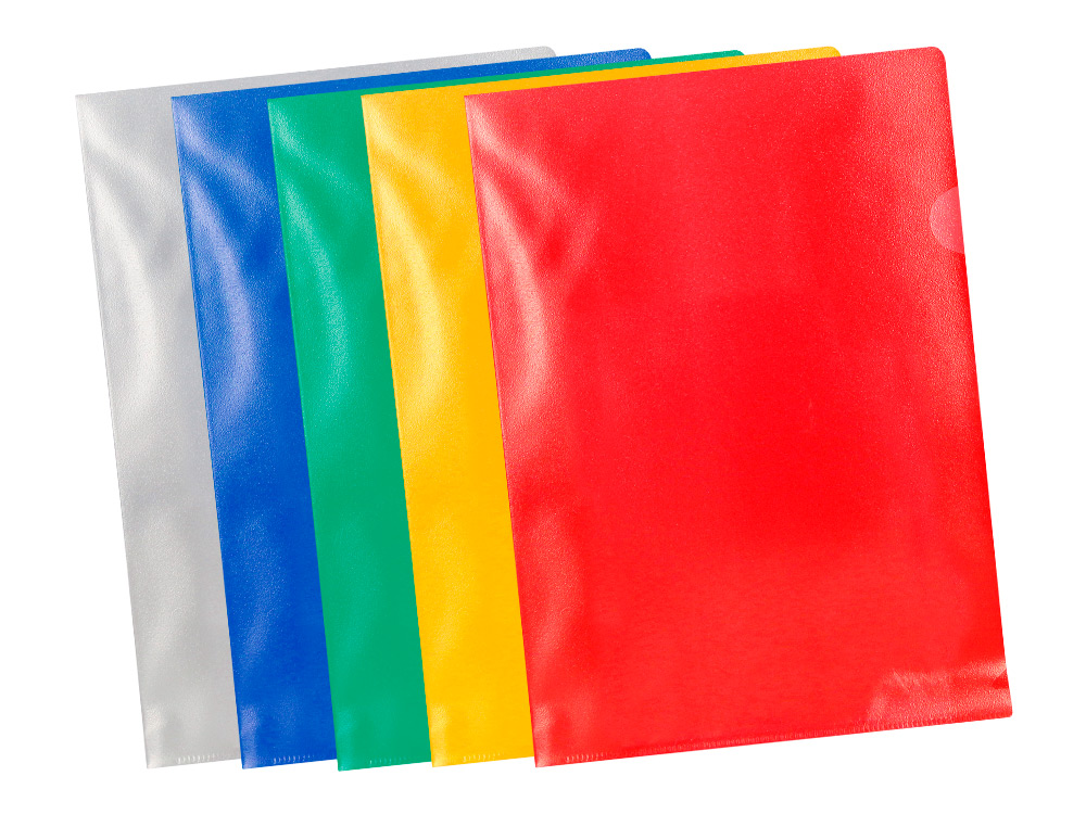 CARPETA DOSSIER UÑERO PLASTICO Q-CONNECT DIN A4 120 MICRAS COLORES SURTIDOS CAJA DE 100 UNIDADES