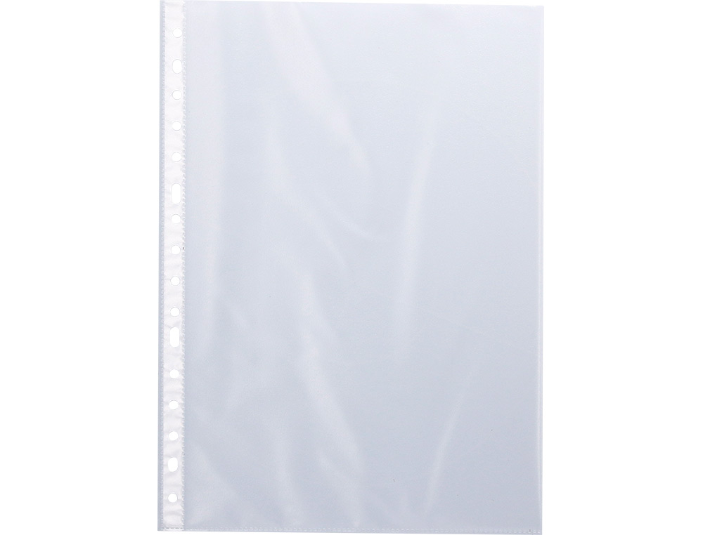 FUNDA MULTITALADRO Q-CONNECT FOLIO 120 MC CRISTAL CAJA DE 100 UNIDADES