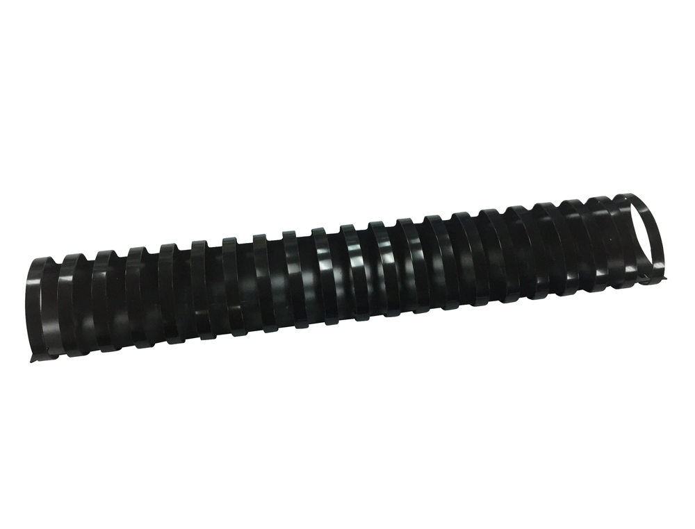 CANUTILLO Q-CONNECT OVALADO 51 MM PLASTICO NEGRO CAPACIDAD 490 HOJAS CAJA DE 10 UNIDADES