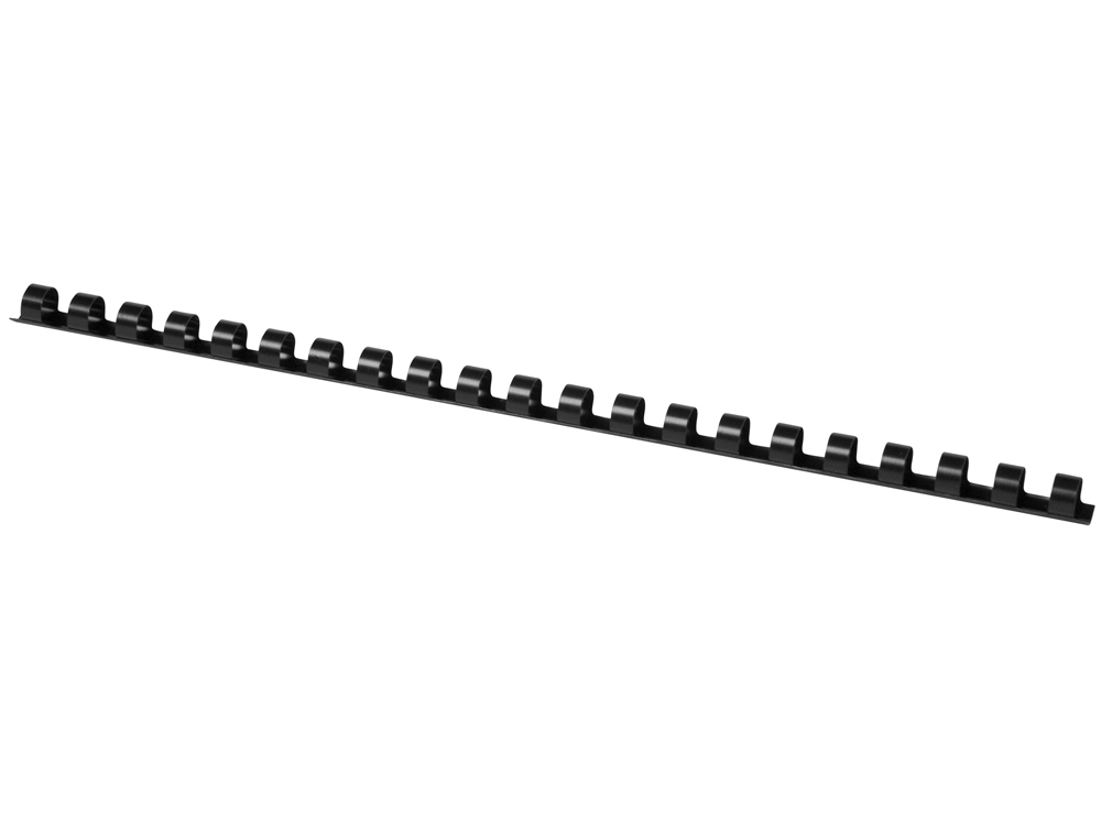 CANUTILLO Q-CONNECT REDONDO 10 MM PLASTICO NEGRO CAPACIDAD 95 HOJAS CAJA DE 100 UNIDADES