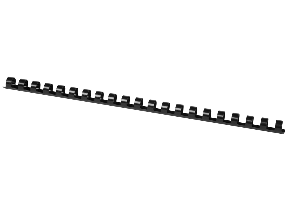 CANUTILLO Q-CONNECT REDONDO 12 MM PLASTICO NEGRO CAPACIDAD 102 HOJAS CAJA DE 100 UNIDADES