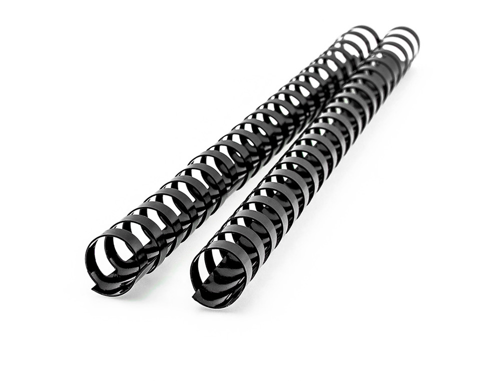 CANUTILLO Q-CONNECT REDONDO 14 MM PLASTICO NEGRO CAPACIDAD 130 HOJAS CAJA DE 100 UNIDADES