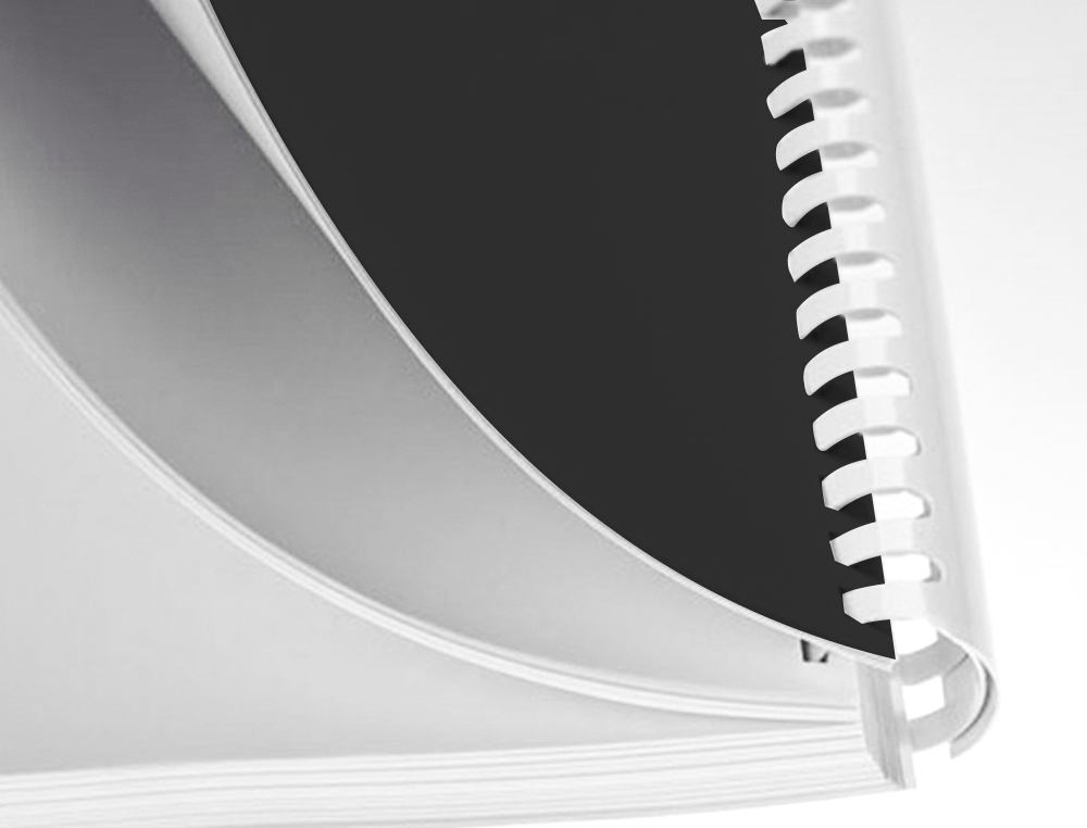 CANUTILLO Q-CONNECT REDONDO 22 MM PLASTICO BLANCO CAPACIDAD 200 HOJAS CAJA DE 50 UNIDADES