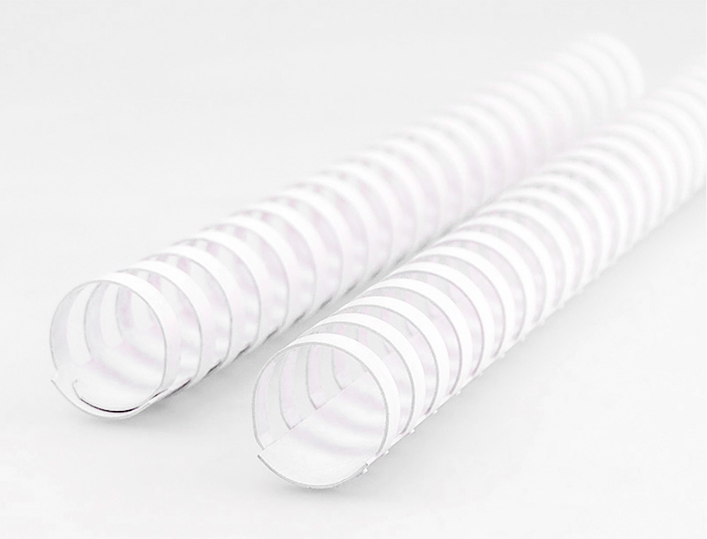 CANUTILLO Q-CONNECT REDONDO 22 MM PLASTICO BLANCO CAPACIDAD 200 HOJAS CAJA DE 50 UNIDADES