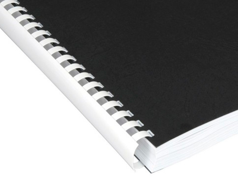 CANUTILLO Q-CONNECT REDONDO 22 MM PLASTICO BLANCO CAPACIDAD 200 HOJAS CAJA DE 50 UNIDADES