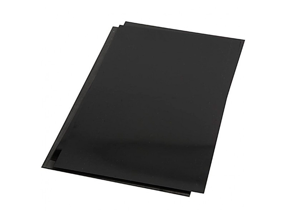 TAPA DE ENCUADERNACION Q-CONNECT PVC DIN A4 OPACA NEGRA 180 MICRAS CAJA DE 100 UNIDADES