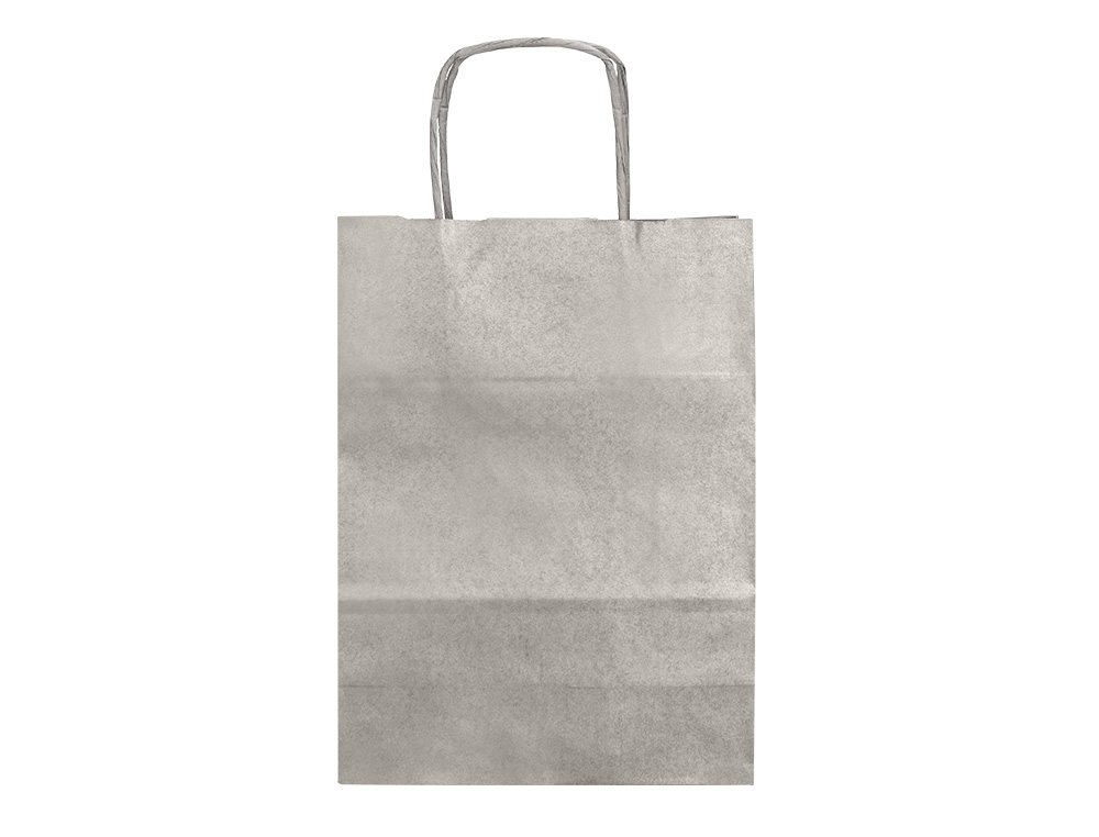 BOLSA KRAFT Q-CONNECT PLATA ASA RETORCIDA 240X100X310 MM