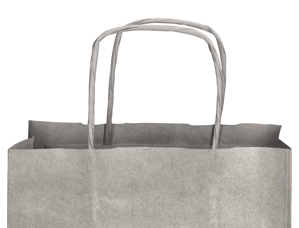 BOLSA KRAFT Q-CONNECT PLATA ASA RETORCIDA 240X100X310 MM