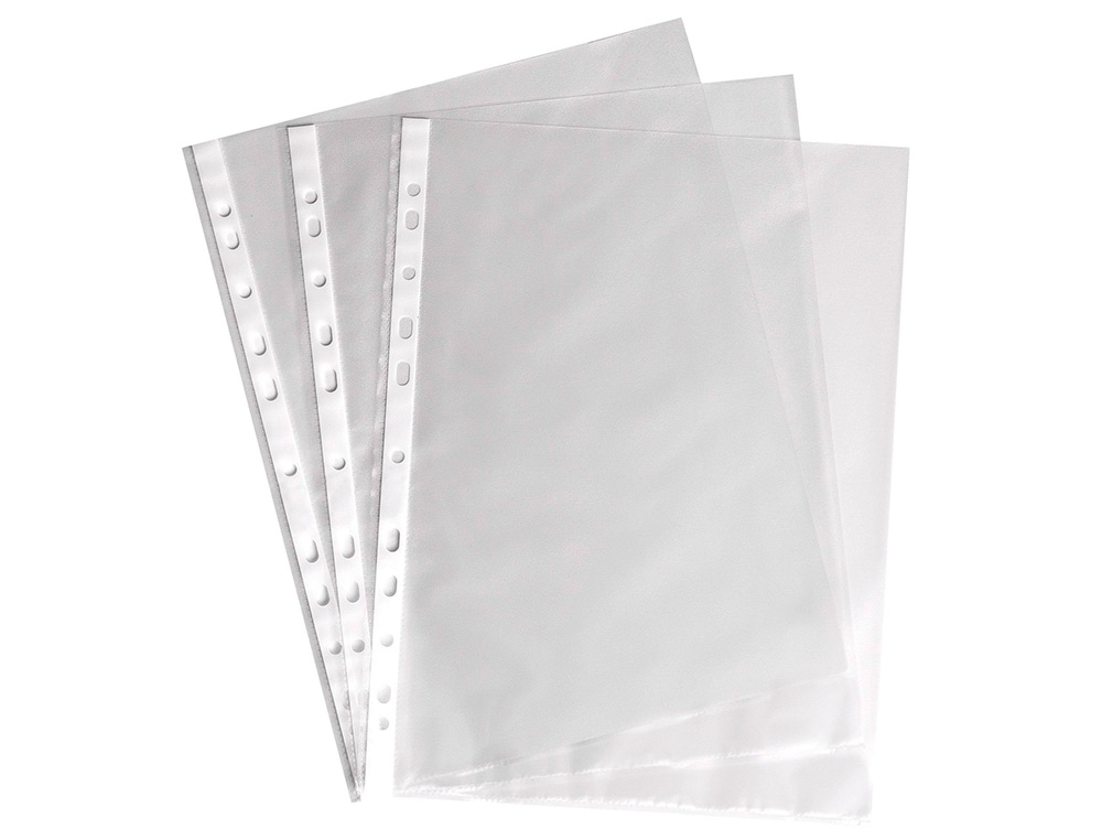 FUNDA MULTITALADRO SARO FOLIO 90 MC PVC CRISTAL CAJA DE 100 UNIDADES