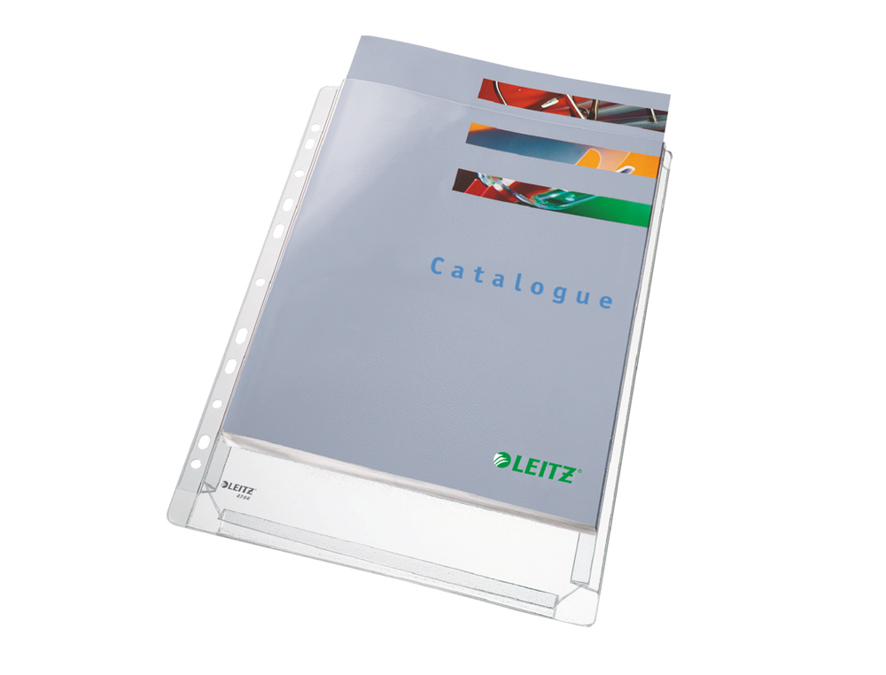 FUNDA MULTITALADRO ESSELTE DIN A4 PVC 170 MC CON FUELLE CAPACIDAD 200 HOJAS PACK DE 5 UNIDADES